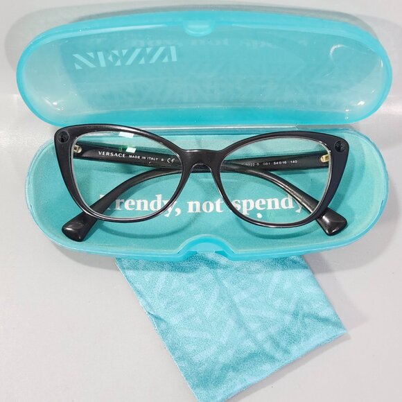 Versace Frames Only VE 3222-B Black Cat-eye Eyeglasses Retired GB1 54-16 140 - Picture 1 of 16